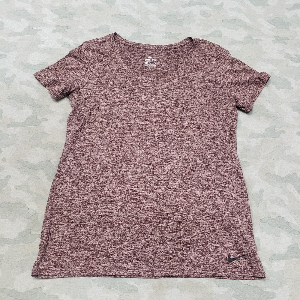 Nike Top Womens Large Purple Dri-Fit Short Sleeve Athletic